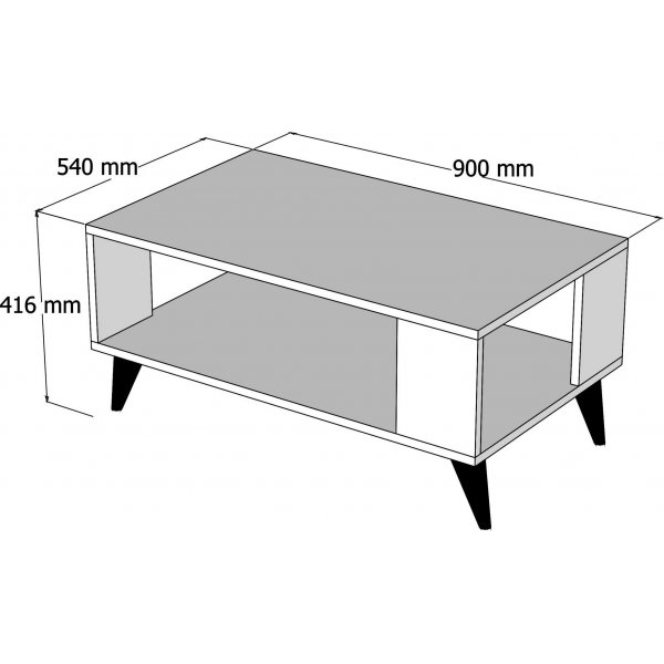 Table basse City 90 x 41,6 cm - Noyer/marbre noir Table basse City 90 x 41,6 cm - Noyer/marbre noir