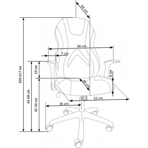Chaise de bureau Mensa - Gris/noir Chaise de bureau Mensa - Gris/noir