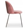 Giovani velvet stol - Rosa (Sammet) / Krom