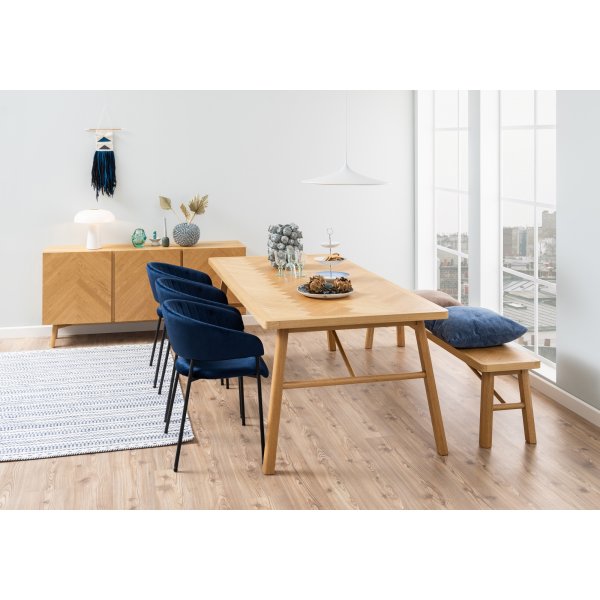 Table  manger Galway 200 cm - Chne/noir