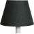Grovlinne lampskrm 16/10 | H11 cm - Mrkgrn