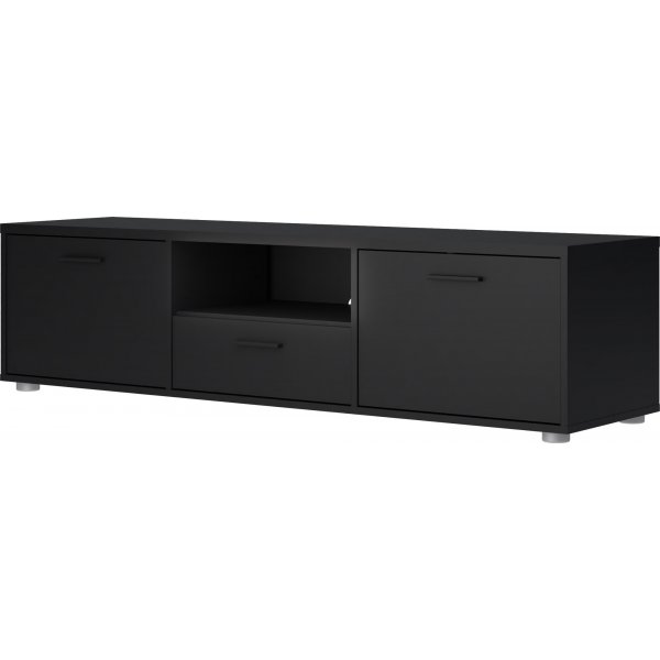 Banc mdia avec tiroirs - Noir