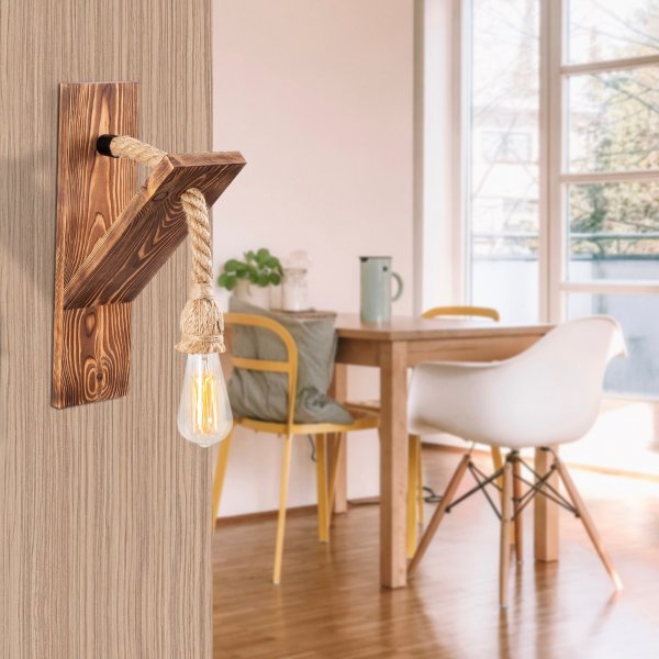 Erebos wandlamp 1 - Hout