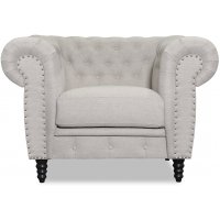 Ashford chesterfield fåtölj - Beige Linne Ashford chesterfield fåtölj - Beige Linne