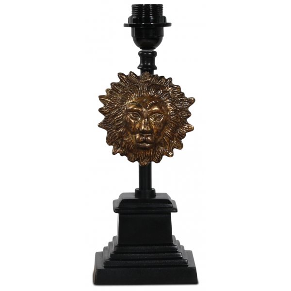 Lejon lampfot H36 cm - Svart / Guld