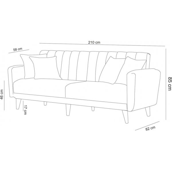 Bäddsoffa Aqua - Cream Bäddsoffa Aqua - Cream
