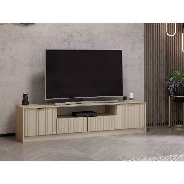 Meuble TV Bazal sans pieds - Beige Meuble TV Bazal sans pieds - Beige