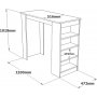 Style barbord 120 x 51,6 cm - Furu