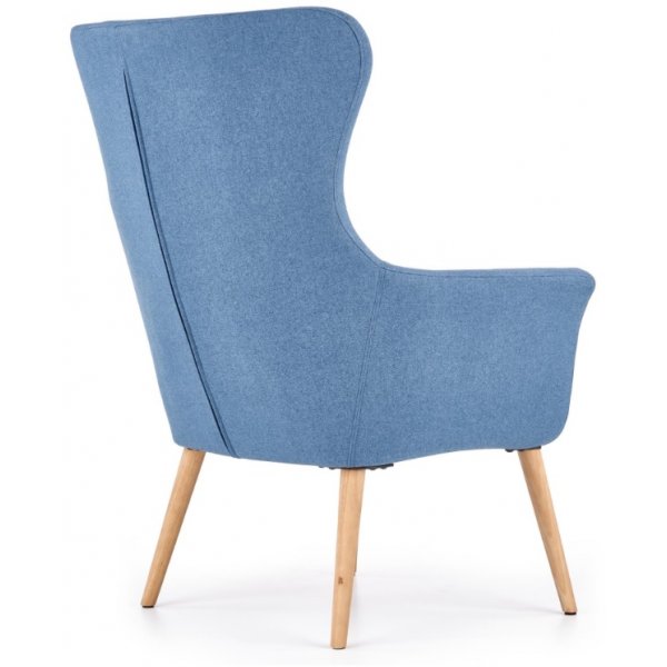 Lise öronlappsfåtölj - Blå (Tyg) / Trä Lise öronlappsfåtölj - Blå (Tyg) / Trä