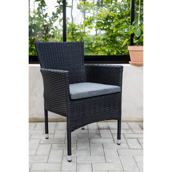 Malina matstol - Svart/Grå Malina matstol - Svart/Grå