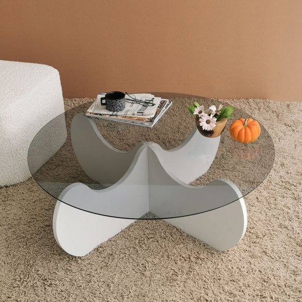 Table basse Himalaya Ø90 cm - Blanc Table basse Himalaya Ø90 cm - Blanc