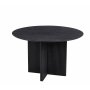 Crossby runt matbord Ø120 cm - Svartbetsad ek Crossby runt matbord Ø120 cm - Svartbetsad ek