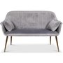 Flappy 2-sits soffa - Gr sammet / mssingsben