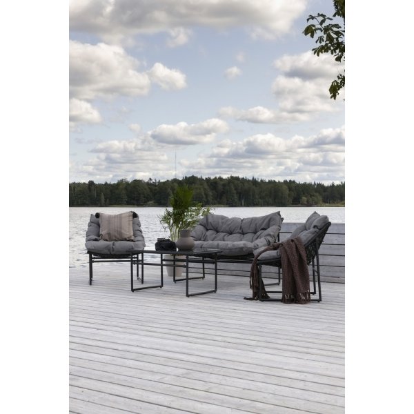 Groupe de canapés Tina - Noir/gris Groupe de canapés Tina - Noir/gris