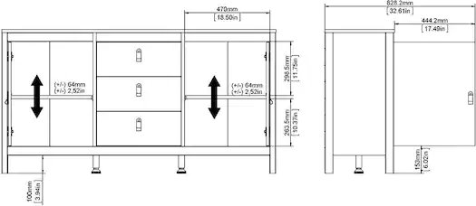 Madrid skänk - Svart Madrid skänk - Svart