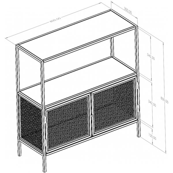 Table en relief Tatu 80 x 30 cm - Noir Table en relief Tatu 80 x 30 cm - Noir