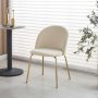 Giovani velvet stol - Ljusbeige/Mssing + Textilrengring fr mbler