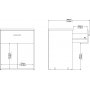 Space sngbord - Ek/vit