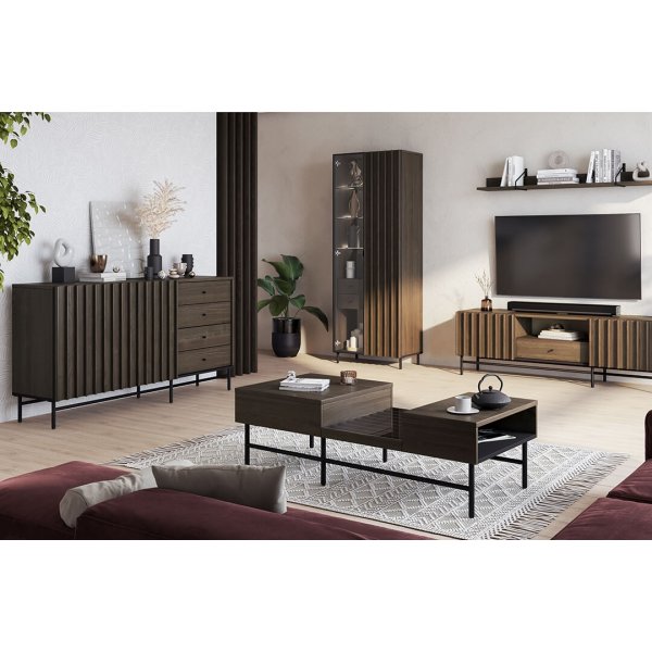 Piemonte soffbord - Portland ask/svart