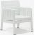 Groupe salon Lara avec canap 3 places, 2 fauteuils et table sans coussins - Blanc