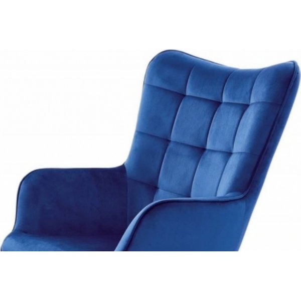 Fauteuil Ingeborg - Bleu/or Fauteuil Ingeborg - Bleu/or