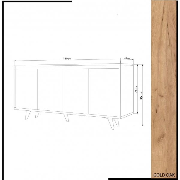 Buffet Nossa - Chêne/blanc Buffet Nossa - Chêne/blanc