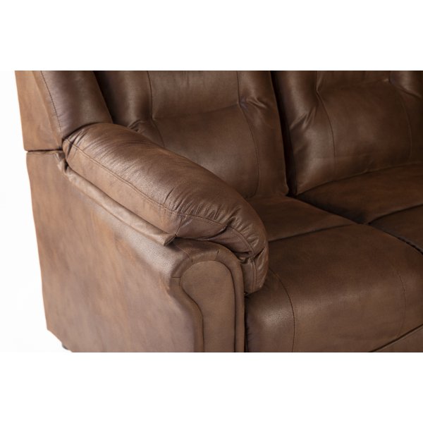 Vera 2-sits soffa i brunt microfiber Vera 2-sits soffa i brunt microfiber