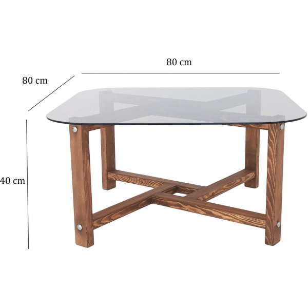 Zen soffbord 80 x 80 cm - Ek Zen soffbord 80 x 80 cm - Ek