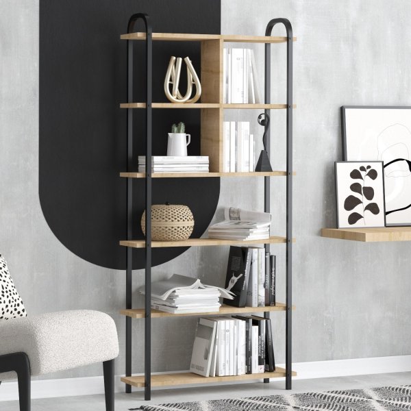 Monstro bokhylla Ek/svart