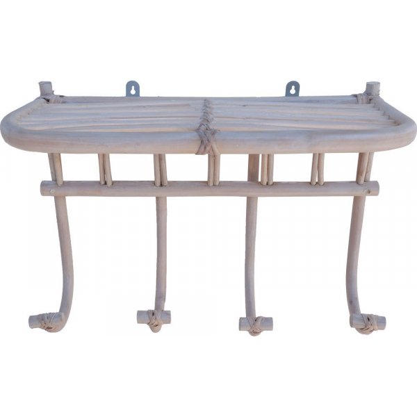 tagre  chapeaux Fammy en rotin - Blanchi