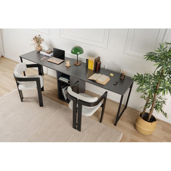 Twin skrivbord - Antracit/svart Twin skrivbord - Antracit/svart