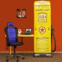 Bensinpump garderob nedfllbart skrivbord - Valfri frg
