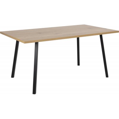 Cenny matbord 160 cm - Ek/svart