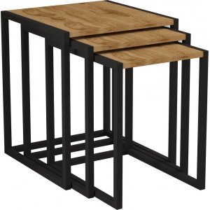 Table Tali 34/39/44 x 45 cm - Noir/marron fonc