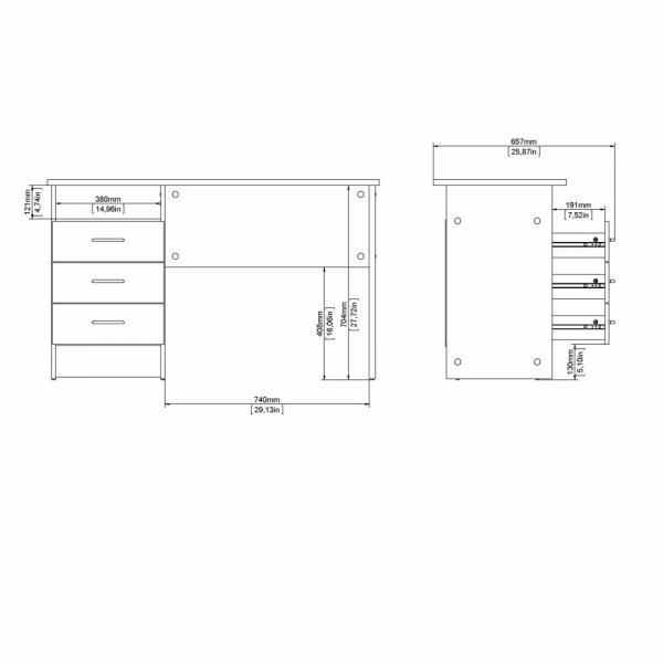 Function Plus skrivbord 120,1 x 48,1 x 72,6 cm - Svart Function Plus skrivbord 120,1 x 48,1 x 72,6 cm - Svart