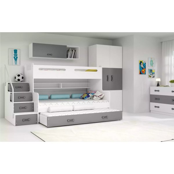 Max våningssäng med extrabädd 120 x 200 cm - Valfri färg Max våningssäng med extrabädd 120 x 200 cm - Valfri färg