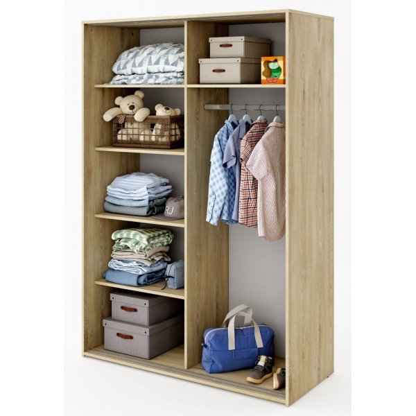 Terrell barngarderob - Bok/ljusgr