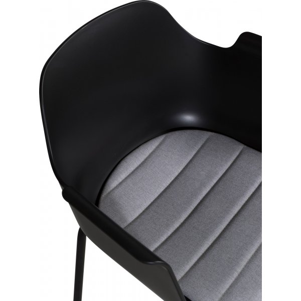 Paolo karmstol - Svart plast Paolo karmstol - Svart plast