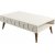 Table basse Lyon 105 x 60 cm - Crme/noyer