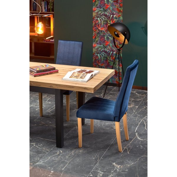 Table à manger extensible Callahan 80x140-220 cm - Noir / bois de hêtre Table à manger extensible Callahan 80x140-220 cm - Noir / bois de hêtre