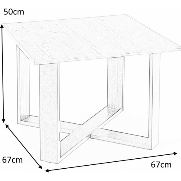 Table basse Hazy 67 x 67 cm - Blanc Table basse Hazy 67 x 67 cm - Blanc