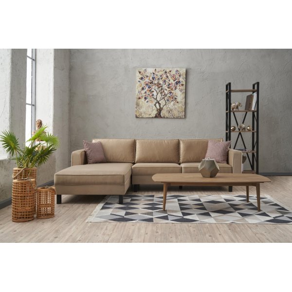 Canapé en velours beige Canapé en velours beige