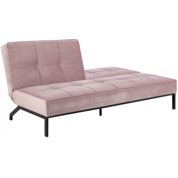 Perugia 2,5-sits bddsoffa rosa sammet