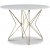 Zoo matbord i marmor 105 cm - Mssing / Ljus marmor