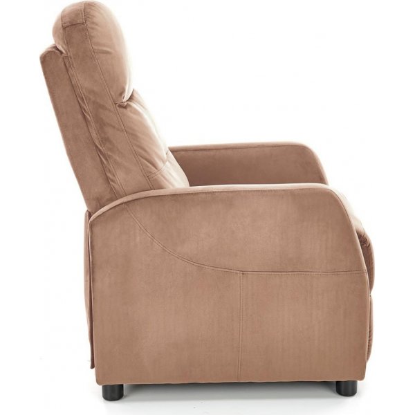 Fauteuil inclinable Gunvor en velours beige Fauteuil inclinable Gunvor en velours beige
