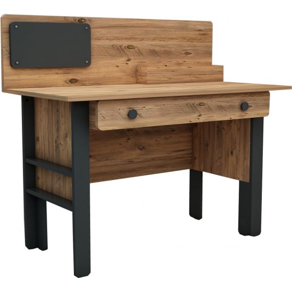 Valerin skrivbord 120 x 60 cm - Furu/antracit Valerin skrivbord 120 x 60 cm - Furu/antracit