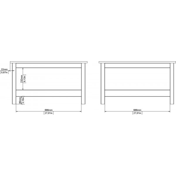 Table basse Madrid 81 x 81 cm - Blanc Table basse Madrid 81 x 81 cm - Blanc