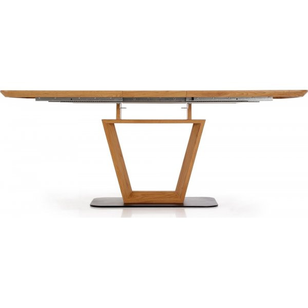 Table  manger ourle 90x160-220cm - Noir/Chne