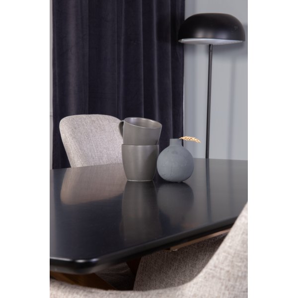 Piazza matbord 180 x 90 cm - Svart/ek-look