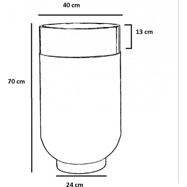 Bud sidobord 70 cm - Svart/vit Bud sidobord 70 cm - Svart/vit